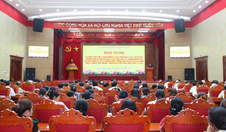 THẠCH THẤT: TUYÊN TRUYỀN, PHỔ BIẾN LUẬT THỦ ĐÔ VÀ NGHỊ ĐỊNH SỐ 151/2025/NĐ-CP CỦA CHÍNH PHỦ CHO NHÂN DÂN TRÊN ĐỊA BÀN- Ảnh 3.