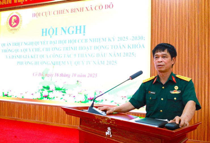 HỘI CỰU CHIẾN BINH XÃ CỔ ĐÔ TRIỂN KHAI NHIỆM VỤ NHIỆM KỲ 2025 – 2030- Ảnh 1.