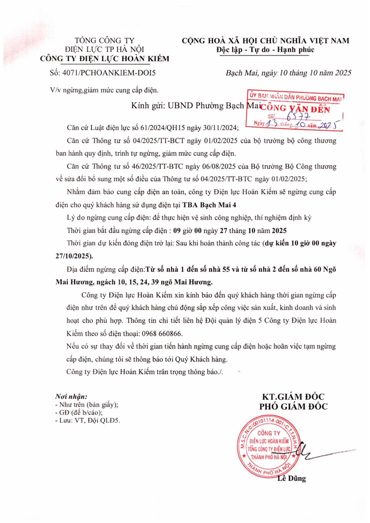 Thông báo giảm mức cung cấp điện- Ảnh 3.