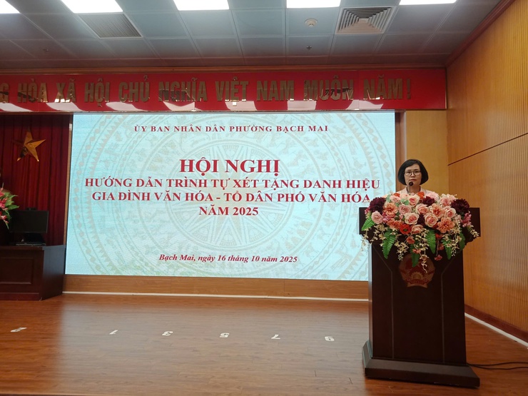 Hội nghị triển khai xét tặng các danh hiệu “Gia đình văn hóa”, “Tổ dân phố văn hóa” năm 2025 Phường Bạch Mai năm 2025- Ảnh 1.