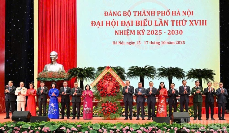 KHAI MẠC ĐẠI HỘI ĐẠI BIỂU ĐẢNG BỘ THÀNH PHỐ HÀ NỘI LẦN THỨ XVIII, NHIỆM KỲ 2025 - 2030- Ảnh 4.
