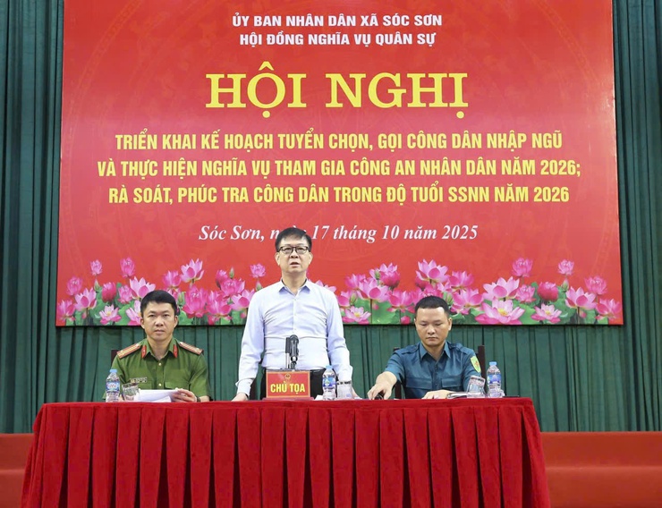XÃ SÓC SƠN TRIỂN KHAI KẾ HOẠCH TUYỂN CHỌN VÀ GỌI CÔNG DÂN NHẬP NGŨ NĂM 2026.- Ảnh 2.