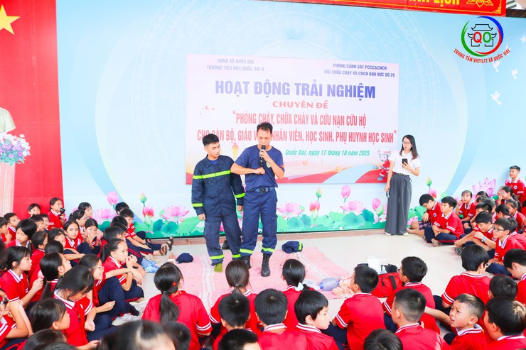 Trường Tiểu học Quốc Oai A tổ chức hoạt động trải nghiệm, tuyên truyền và thực hành kỹ năng Phòng cháy chữa cháy và Cứu nạn cứu hộ- Ảnh 16.
