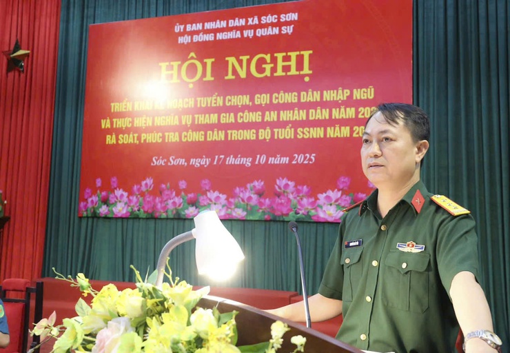 XÃ SÓC SƠN TRIỂN KHAI KẾ HOẠCH TUYỂN CHỌN VÀ GỌI CÔNG DÂN NHẬP NGŨ NĂM 2026.- Ảnh 3.
