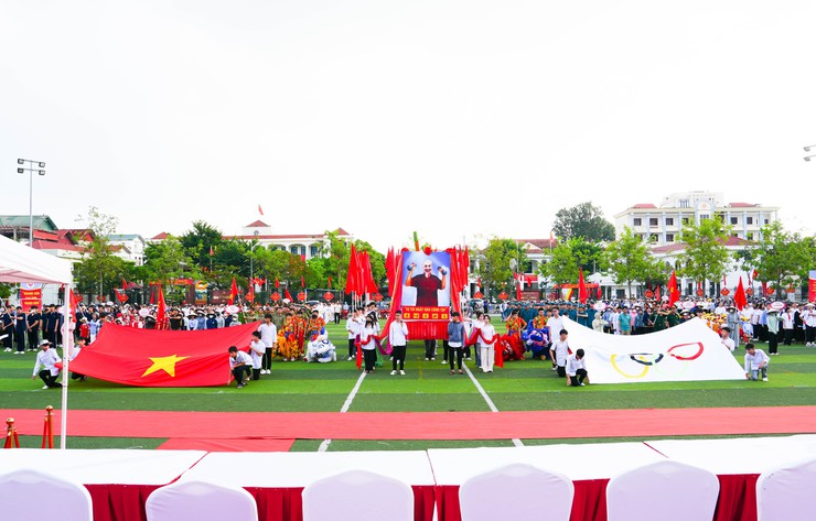 Xã Quốc Oai tổng duyệt sẵn sàng cho Đại hội Thể dục Thể thao lần thứ Nhất năm 2025- Ảnh 1.