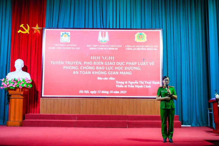 Công an phường Đống Đa tuyên truyền phòng chống tội phạm trong học đường- Ảnh 4.