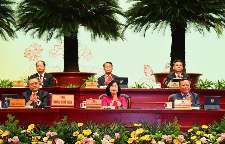 KHAI MẠC ĐẠI HỘI ĐẠI BIỂU ĐẢNG BỘ THÀNH PHỐ HÀ NỘI LẦN THỨ XVIII, NHIỆM KỲ 2025 - 2030- Ảnh 8.