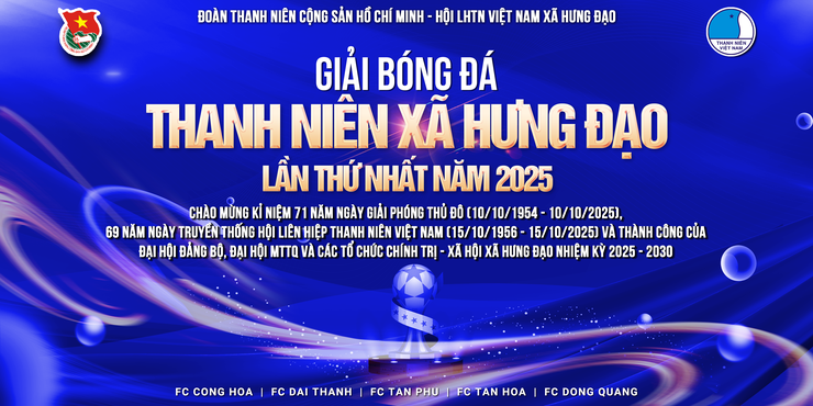 GIẢI BÓNG ĐÁ THANH NIÊN XÃ HƯNG ĐẠO LẦN THỨ I NĂM 2025 SẮP KHỞI TRANH- Ảnh 1.