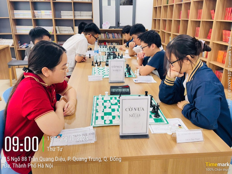 Giải cờ vua, cờ tướng, bóng bàn học sinh năm học 2025 - 2026 chào mừng Đại hội Đại biểu Thành phố Hà Nội lần thứ XVIII- Ảnh 19.