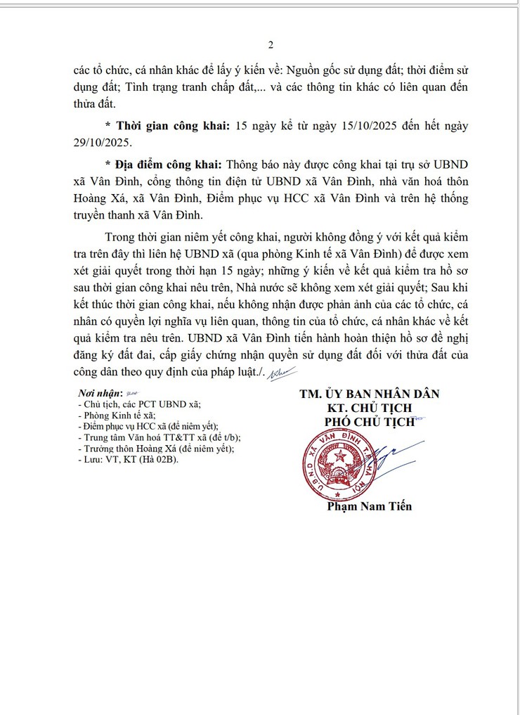 Thông báo niêm yết công khai hồ sơ- Ảnh 2.