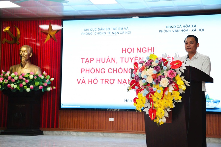 Xã Hòa Xá tổ chức tập huấn tuyên truyền Luật Phòng, chống mua bán người và hỗ trợ nạn nhân- Ảnh 1.