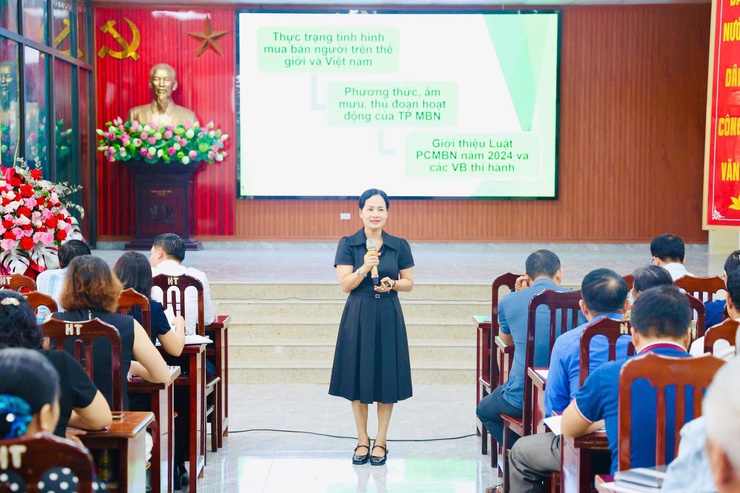 Xã Hòa Xá tổ chức tập huấn tuyên truyền Luật Phòng, chống mua bán người và hỗ trợ nạn nhân- Ảnh 3.