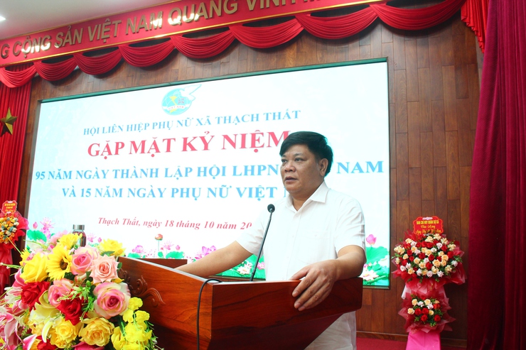 XÃ THẠCH THẤT TỔ CHỨC HỘI NGHỊ KỶ NIỆM 95 NĂM NGÀY THÀNH LẬP HỘI LIÊN HIỆP PHỤ NỮ VIỆT NAM- Ảnh 2.