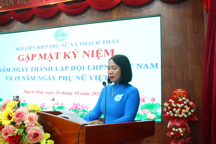 XÃ THẠCH THẤT TỔ CHỨC HỘI NGHỊ KỶ NIỆM 95 NĂM NGÀY THÀNH LẬP HỘI LIÊN HIỆP PHỤ NỮ VIỆT NAM- Ảnh 3.