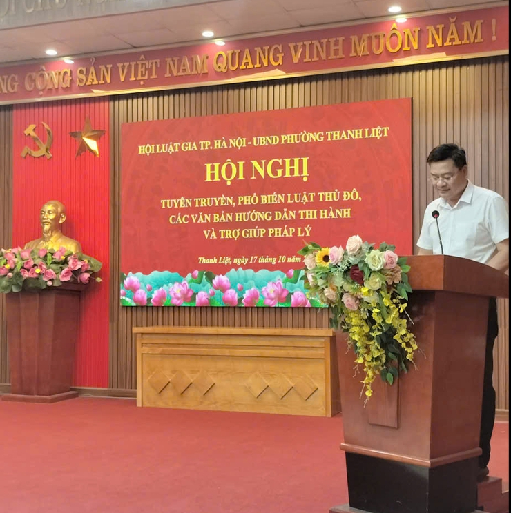 PHƯỜNG THANH LIỆT TỔ CHỨC HỘI NGHỊ TUYÊN TRUYỀN, PHỔ BIẾN PHÁP LUẬT VÀ TRỢ GIÚP PHÁP LÝ CHO NHÂN DÂN- Ảnh 2.
