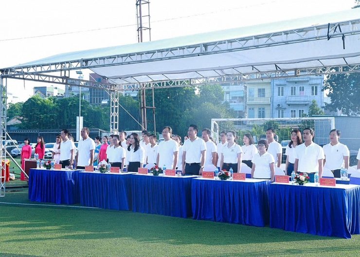 Phường Lĩnh Nam tưng bừng tổ chức Lễ khai mạc Đại hội Thể dục - Thể thao lần thứ I năm 2025- Ảnh 1.