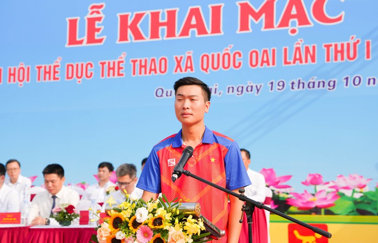 Xã Quốc Oai tưng bừng khai mạc Đại hội Thể dục Thể thao lần thứ Nhất khơi dậy khát vọng vươn lên từ sức mạnh đoàn kết trên mảnh đất anh hùng- Ảnh 38.