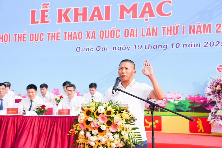 Xã Quốc Oai tưng bừng khai mạc Đại hội Thể dục Thể thao lần thứ Nhất khơi dậy khát vọng vươn lên từ sức mạnh đoàn kết trên mảnh đất anh hùng- Ảnh 37.