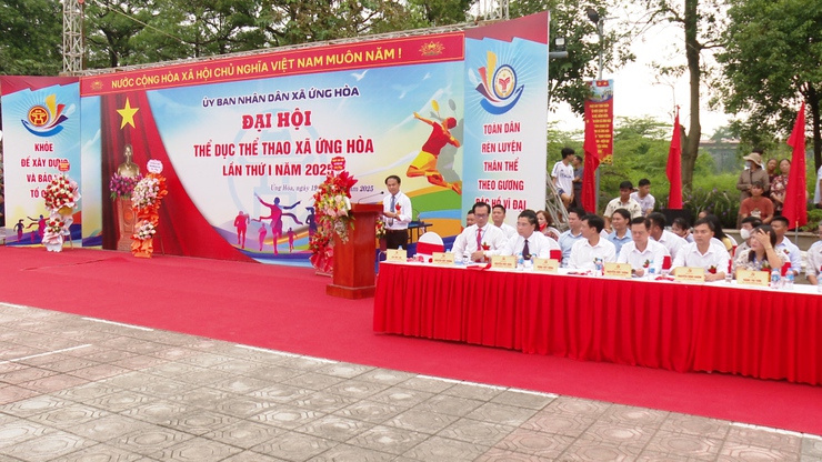 ỨNG HOÀ TỔ CHỨC THÀNH CÔNG ĐẠI HỘI THỂ DỤC THỂ THAO XÃ ỨNG HÒA LẦN THỨ NHẤT NĂM 2025.- Ảnh 7.