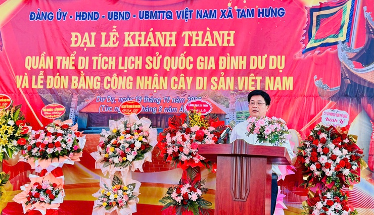 THÔN DƯ DỤ TỔ CHỨC TRANG TRỌNG LỄ KHÁNH THÀNH ĐÌNH LÀNG VÀ ĐÓN NHẬN BẰNG CÔNG NHẬN CÂY DI SẢN VIỆT NAM- Ảnh 3.