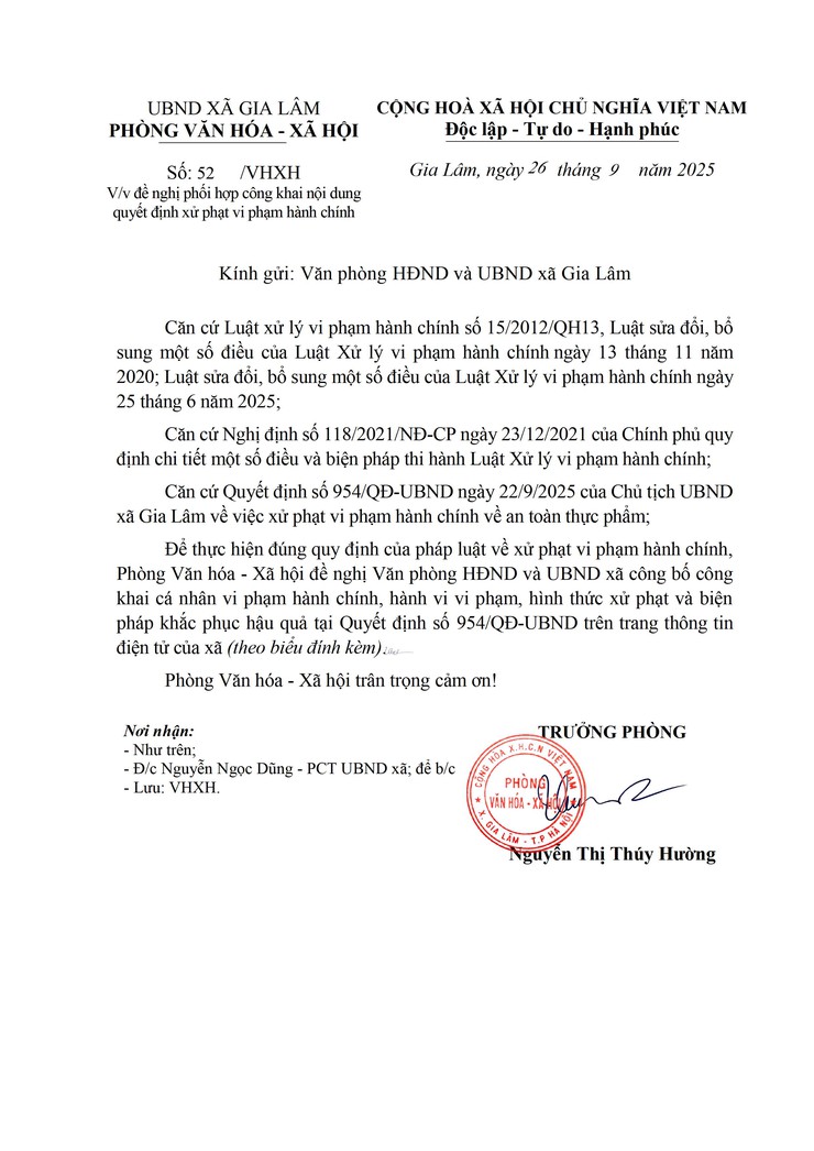 Thông báo công khai nội dung quyết định xử phạt vi phạm hành chính lĩnh vực an toàn thực phẩm- Ảnh 1.