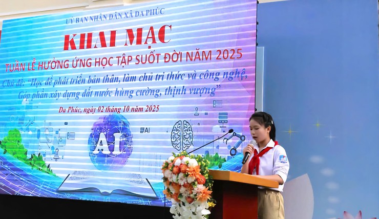 UBND xã Đa Phúc tổ chức Lễ khai mạc Tuần lễ học tập suốt đời năm 2025- Ảnh 4.