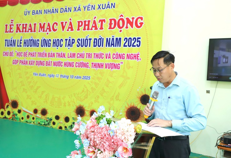 Xã Yên Xuân: Hưởng ứng Tuần lễ học tập suốt đời năm 2025- Ảnh 6.