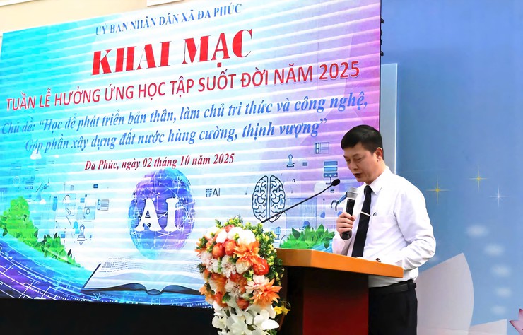 UBND xã Đa Phúc tổ chức Lễ khai mạc Tuần lễ học tập suốt đời năm 2025- Ảnh 2.