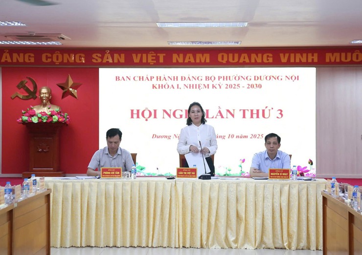 Ban Chấp hành Đảng bộ phường Dương Nội tổ chức thành công Hội nghị lần thứ ba- Ảnh 5.