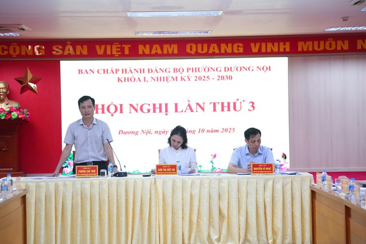Ban Chấp hành Đảng bộ phường Dương Nội tổ chức thành công Hội nghị lần thứ ba- Ảnh 4.