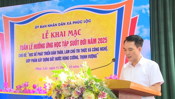 Xã Phúc Lộc tổ chức Lễ khai mạc Tuần lễ hưởng ứng học tập suốt đời năm 2025- Ảnh 1.