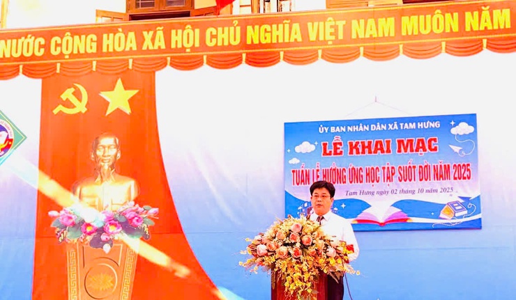 Tam Hưng khai mạc "Tuần lễ hưởng ứng học tập suốt đời" năm 2025- Ảnh 2.