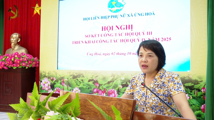 HỘI LHPN XÃ ỨNG HÒA SƠ KẾT QUÝ III VÀ TRIỂN KHAI NHIỆM VỤ QUÝ IV NĂM 2025.- Ảnh 3.