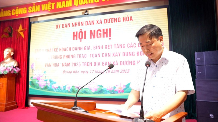 UBND xã triển khai kế hoạch đánh giá, bình xét, xét tặng các danh hiệu văn hoá trong phong trào “Toàn dân đoàn kết xây dựng đời sống văn hoá” năm 2025 - Ảnh 2.