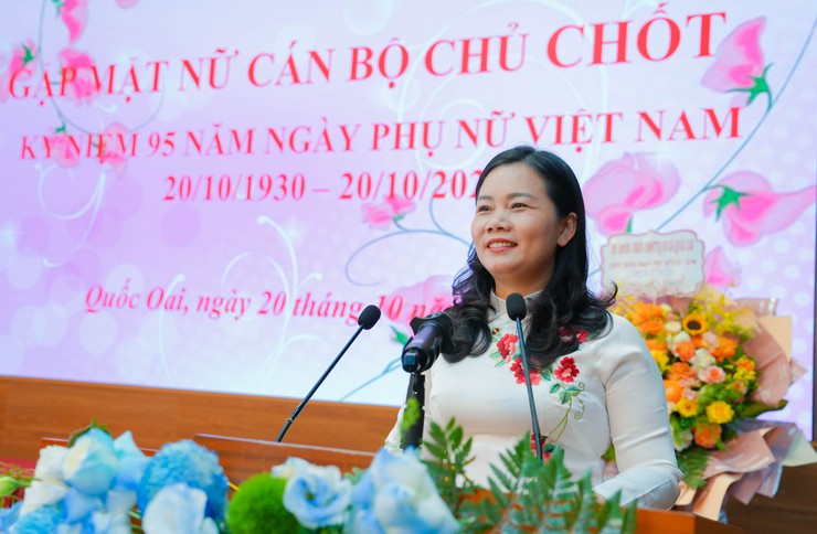Xã Quốc Oai gặp mặt nữ cán bộ chủ chốt nhân kỷ niệm 95 năm ngày phụ nữ Việt Nam 20/10- Ảnh 2.