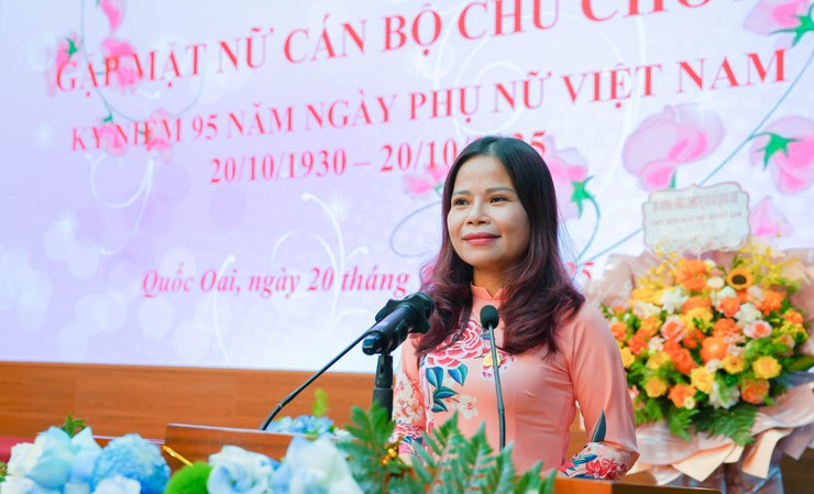 Xã Quốc Oai gặp mặt nữ cán bộ chủ chốt nhân kỷ niệm 95 năm ngày phụ nữ Việt Nam 20/10- Ảnh 4.