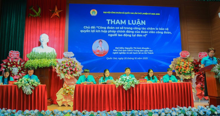 Đại hội Công đoàn xã Quốc Oai lần thứ Nhất, nhiệm kỳ 2025–2030: Dấu mốc mới vì quyền lợi người lao động và sự phát triển của quê hương- Ảnh 7.