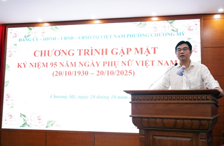 Phường Chương Mỹ gặp mặt kỷ niệm 95 năm Ngày thành lập Hội Liên hiệp Phụ nữ Việt Nam (20/10/1930 – 20/10/2025)- Ảnh 2.