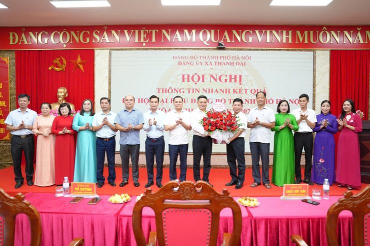 Đảng ủy xã Thanh Oai thông tin nhanh kết quả Đại hội đại biểu Đảng bộ Thành phố Hà Nội khóa XVIII, nhiệm kỳ 2025-2030- Ảnh 2.