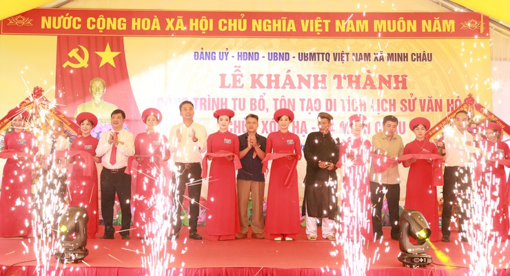 Xã Minh Châu long trọng tổ chức Lễ khánh thành Chùa xóm Hạ – Di tích lịch sử văn hóa cấp Thành phố- Ảnh 5.