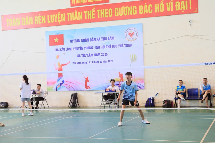 XÃ THƯ LÂM TỔ CHỨC THÀNH CÔNG GIẢI CẦU LÔNG TRUYỀN THỐNG – ĐẠI HỘI TDTT NĂM 2025- Ảnh 2.