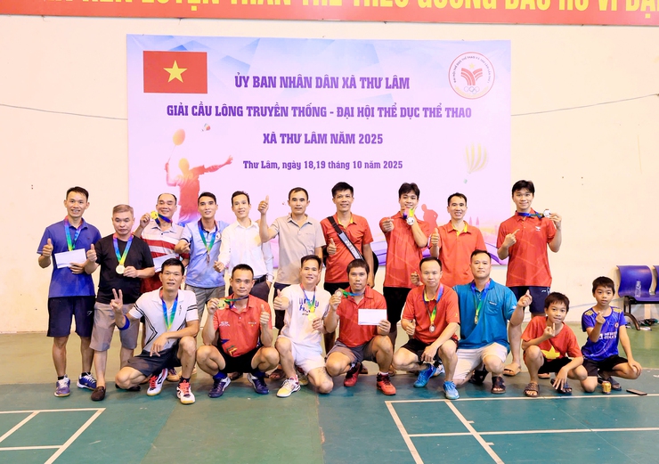 XÃ THƯ LÂM TỔ CHỨC THÀNH CÔNG GIẢI CẦU LÔNG TRUYỀN THỐNG – ĐẠI HỘI TDTT NĂM 2025- Ảnh 15.