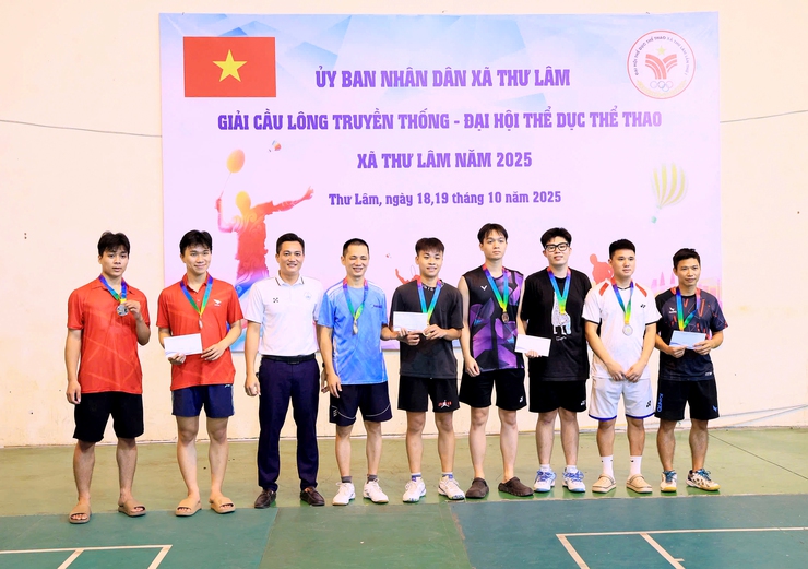 XÃ THƯ LÂM TỔ CHỨC THÀNH CÔNG GIẢI CẦU LÔNG TRUYỀN THỐNG – ĐẠI HỘI TDTT NĂM 2025- Ảnh 18.