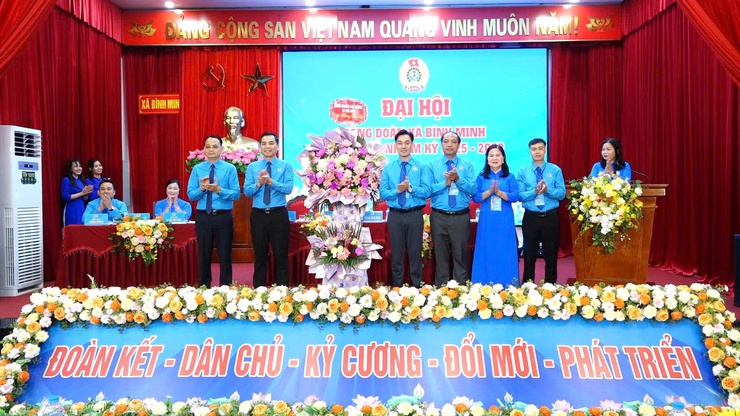 Đại hội Công đoàn xã Bình Minh lần thứ I: Khẳng định vai trò đại diện, chăm lo cho người lao động- Ảnh 7.