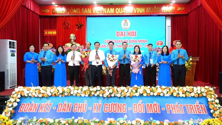 Đại hội Công đoàn xã Bình Minh lần thứ I: Khẳng định vai trò đại diện, chăm lo cho người lao động- Ảnh 9.