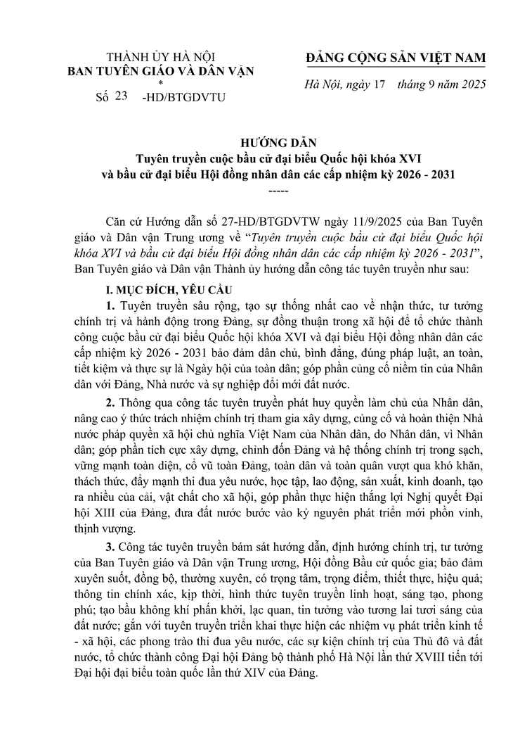 Tuyên truyền cuộc bầu cử đại biểu Quốc hội khóa XVI
và bầu cử đại biểu Hội đồng nhân dân các cấp nhiệm kỳ 2026 - 2031- Ảnh 1.