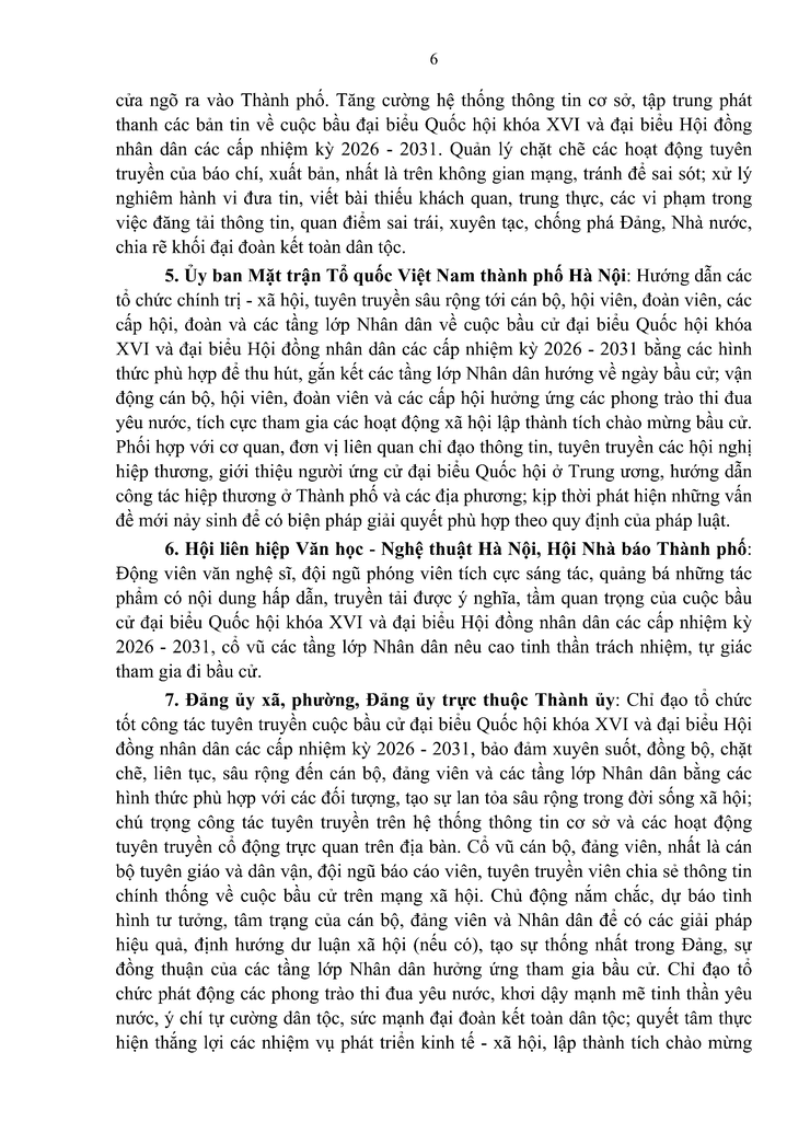 Tuyên truyền cuộc bầu cử đại biểu Quốc hội khóa XVI
và bầu cử đại biểu Hội đồng nhân dân các cấp nhiệm kỳ 2026 - 2031- Ảnh 6.