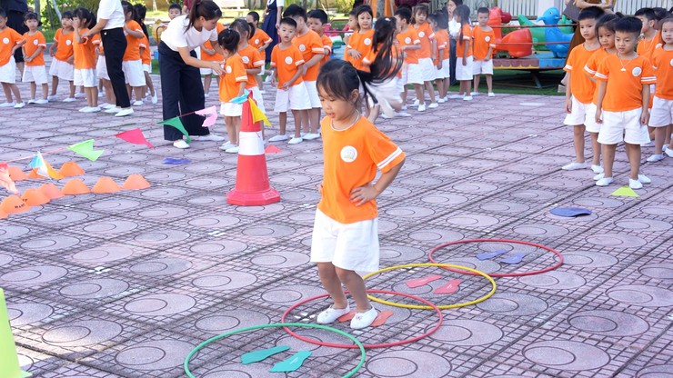Trường Mầm non Cát Quế A thực hiện chuyên đề cấp Thành phố về “Tập huấn bồi dưỡng kiến thức vệ sinh ATTP, giáo dục dinh dưỡng kết hợp vận động nhằm phát triển thể chất cân đối cho trẻ”- Ảnh 12.