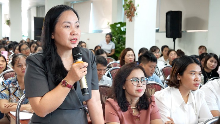 Trường Mầm non Cát Quế A thực hiện chuyên đề cấp Thành phố về “Tập huấn bồi dưỡng kiến thức vệ sinh ATTP, giáo dục dinh dưỡng kết hợp vận động nhằm phát triển thể chất cân đối cho trẻ”- Ảnh 25.