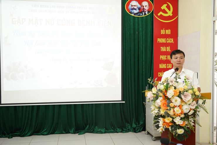 Bệnh viện Đa khoa Chương Mỹ gặp mặt kỷ niệm 95 năm Ngày thành lập Hội Liên hiệp Phụ nữ Việt Nam (20/10/1930 – 20/10/2025); tổ chức Hội thi truyền thông giới thiệu kỹ thuật chuyên môn năm 2025- Ảnh 4.
